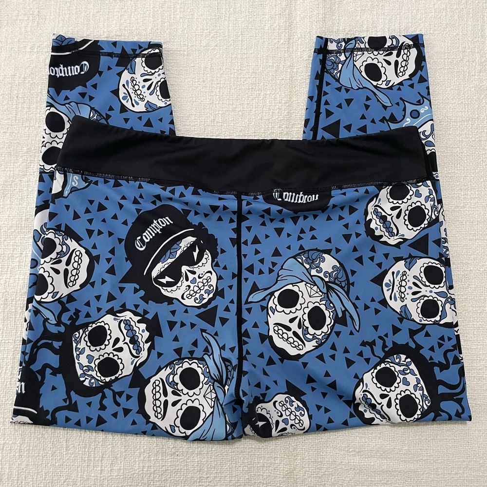 CVG Women's Squat Proof Blue‎ Leggings Women's XXL Rap Legends Print Gym EUC - Picture 2 of 5